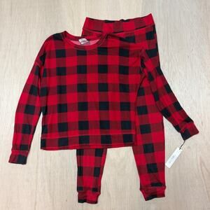 NWT J+G Red Black Buffalo Plaid Pajama Set Women's Small Cozy Lounge Sleepwear‎
